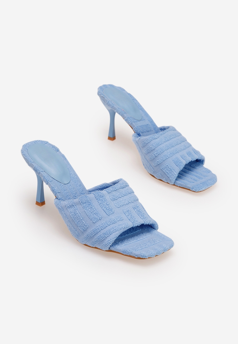 Mirora v2 tengerészkék magassarkú papucs