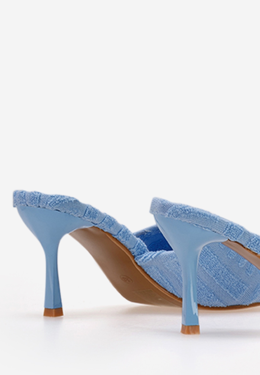 Mirora v2 tengerészkék magassarkú papucs