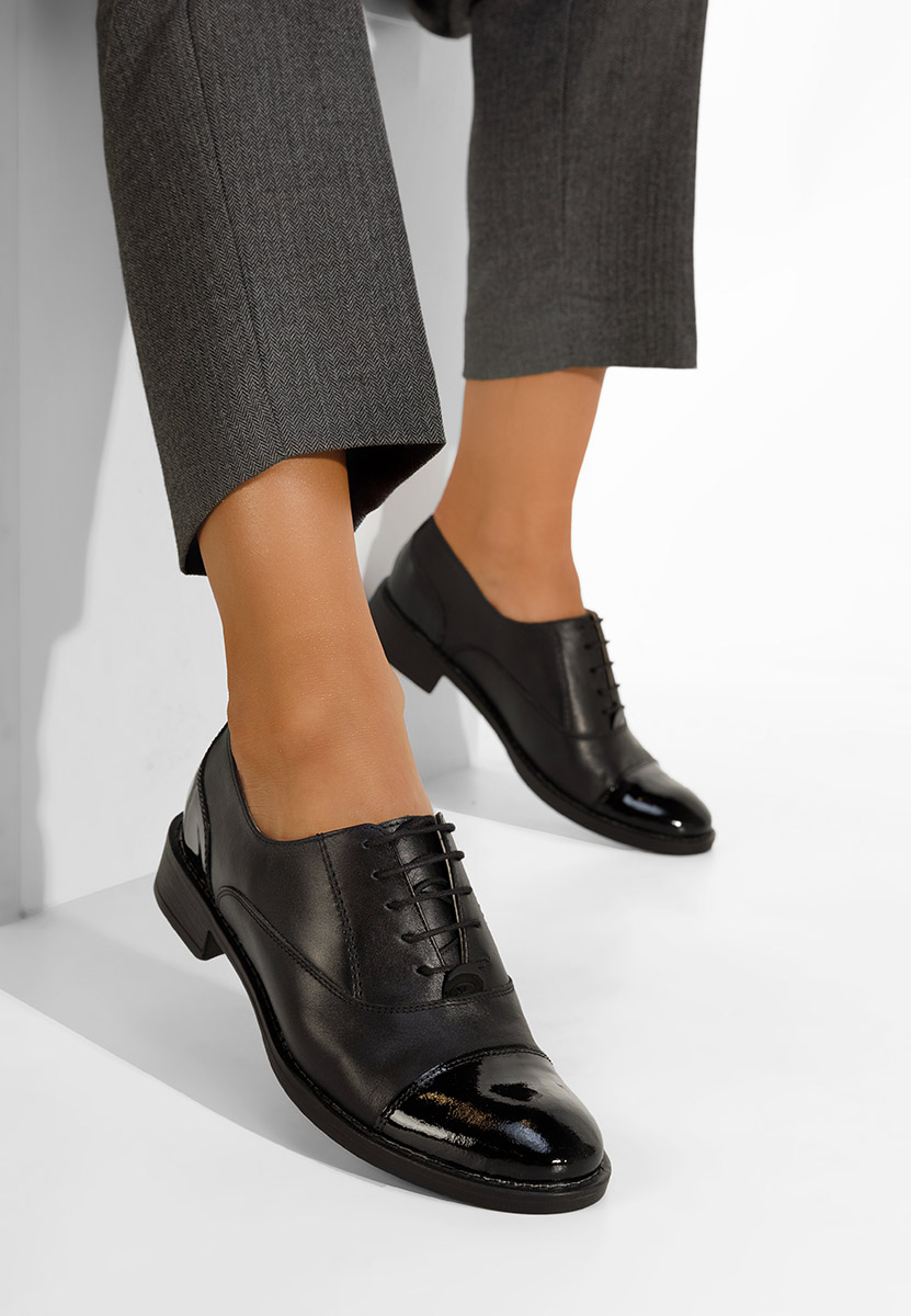 Genave v2 fekete női oxford cipő 