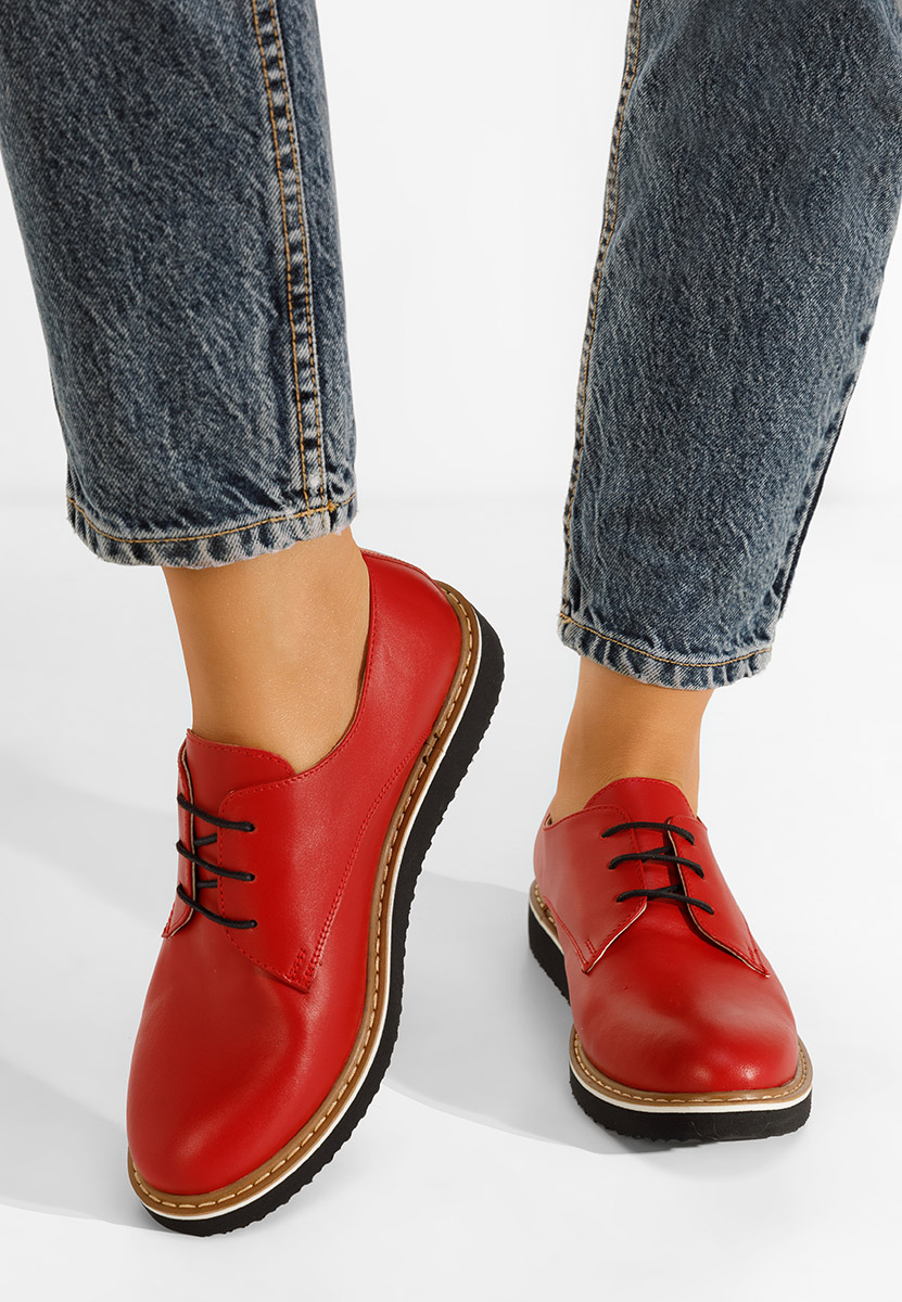 Casilas piros női derby cipő