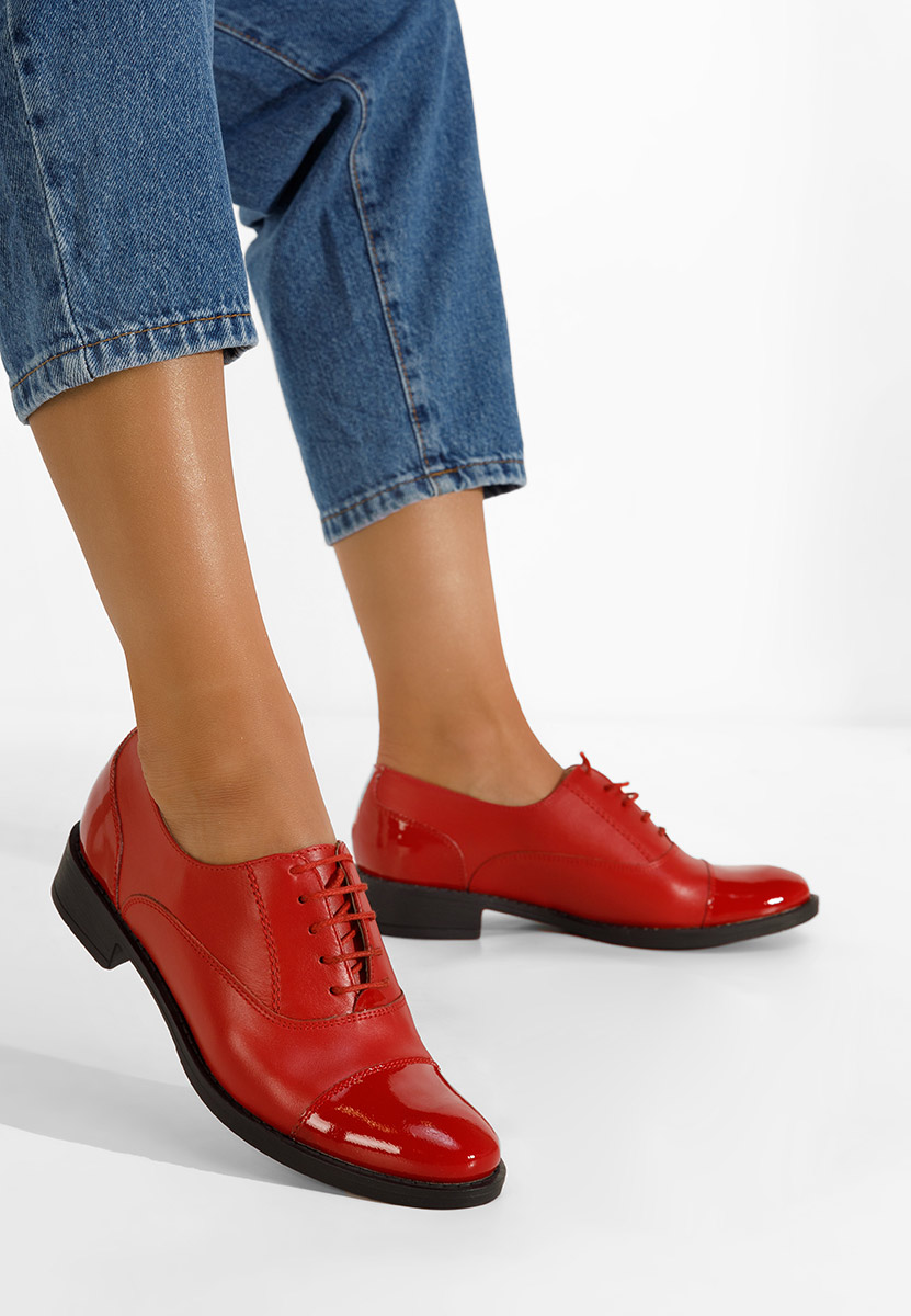 Genave v2 piros női oxford cipő 