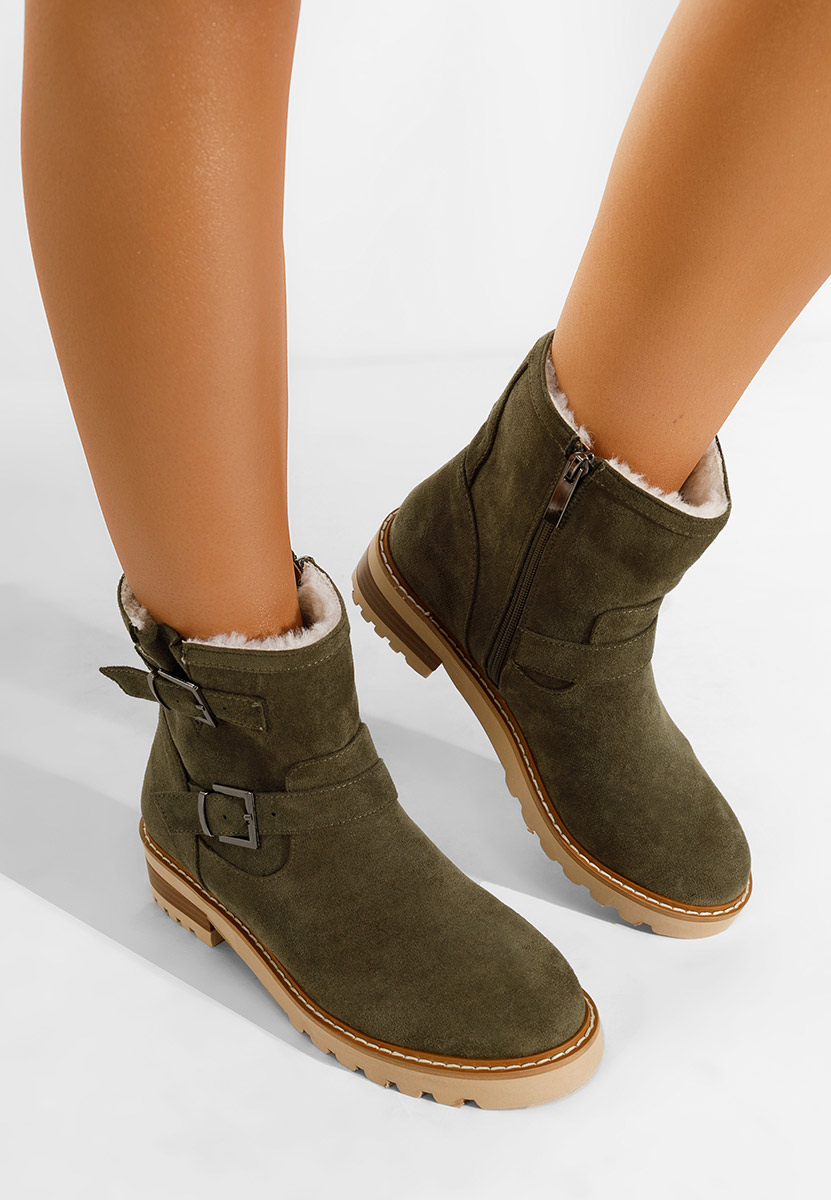 Campana zöld női bokacsizma