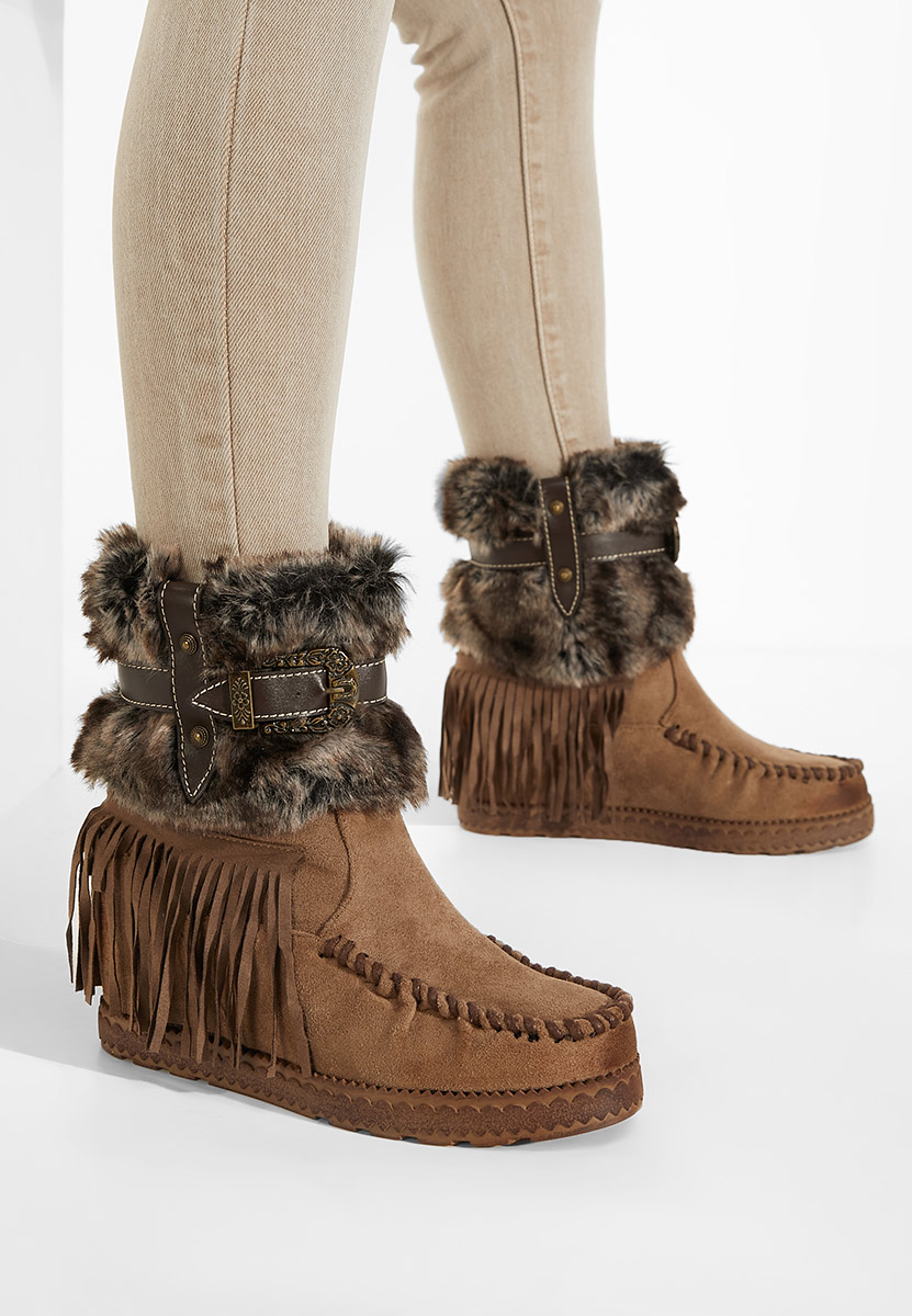 Pavia barna platform csizma