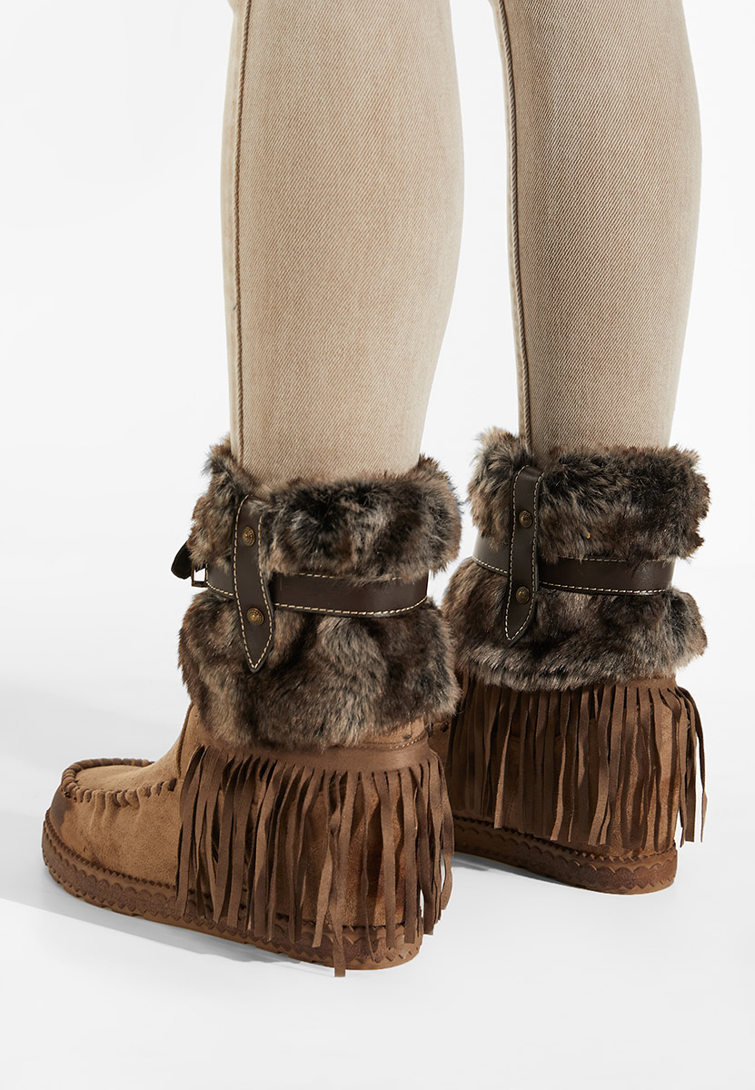 Pavia barna platform csizma