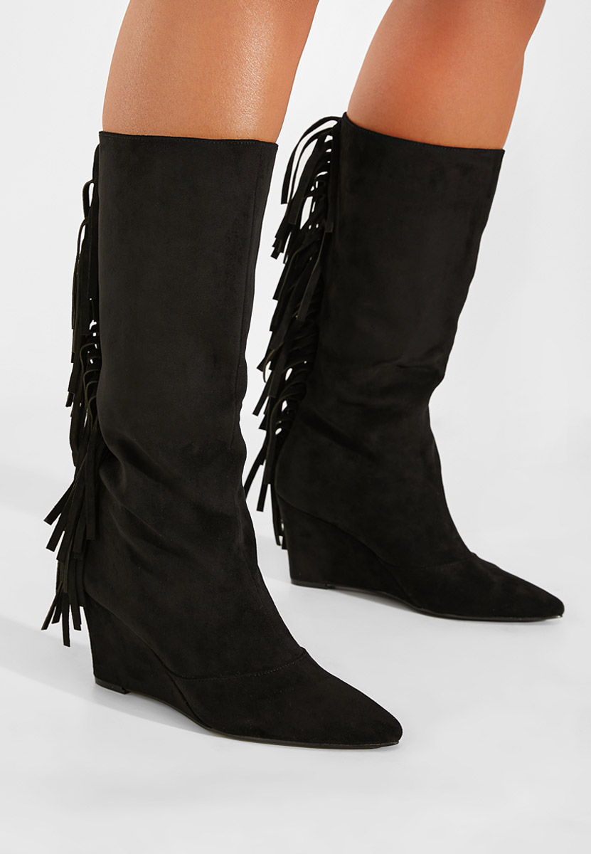 Milania fekete cowboy csizma