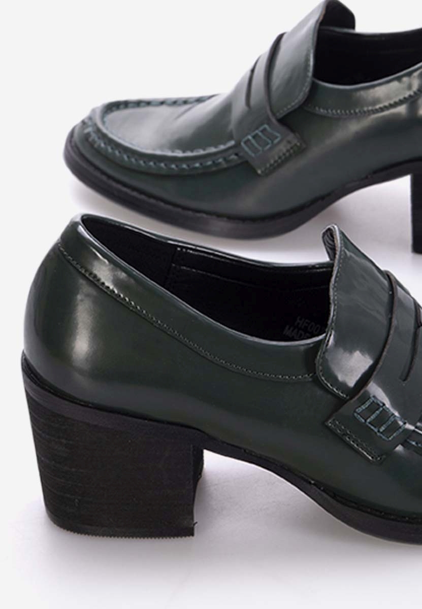 Tandil zöld női loafer cipő