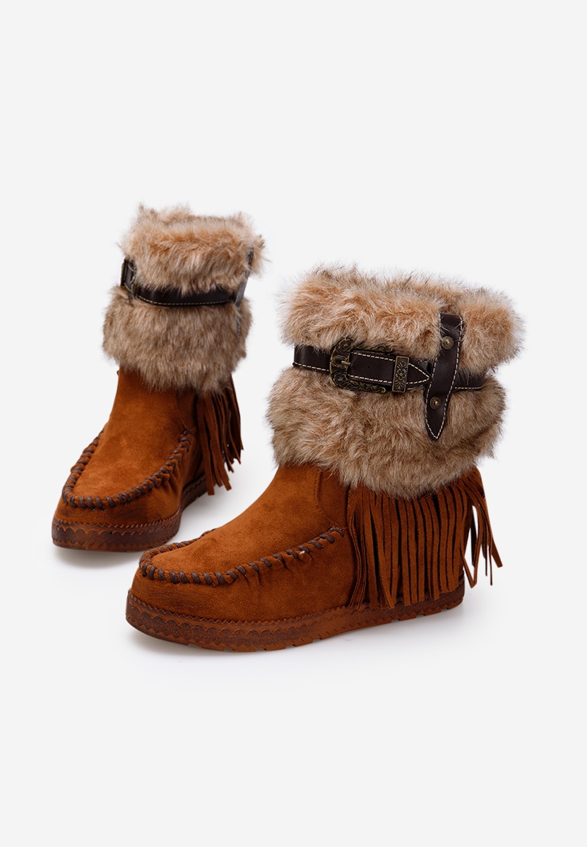 Pavia camel meleg női csizma 
