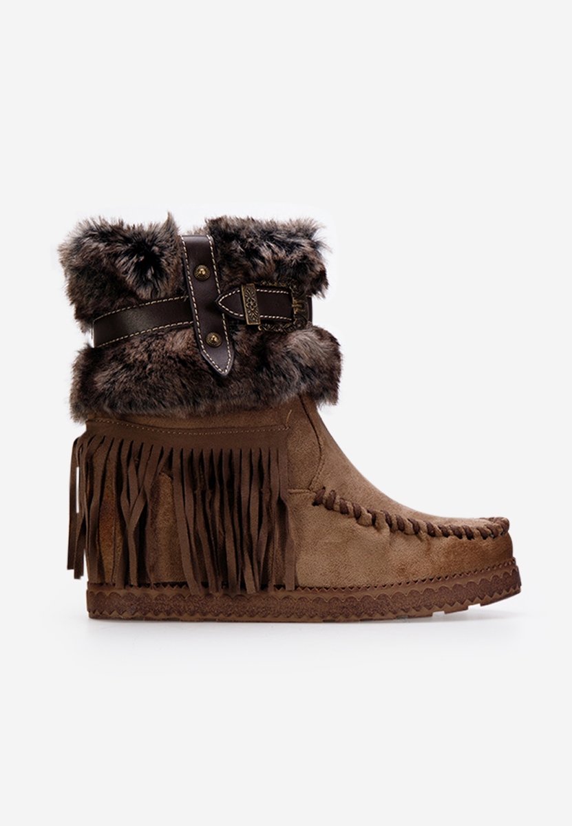 Pavia barna platform csizma