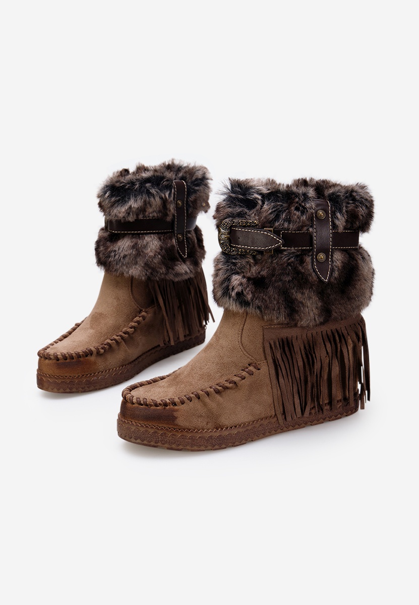 Pavia barna platform csizma