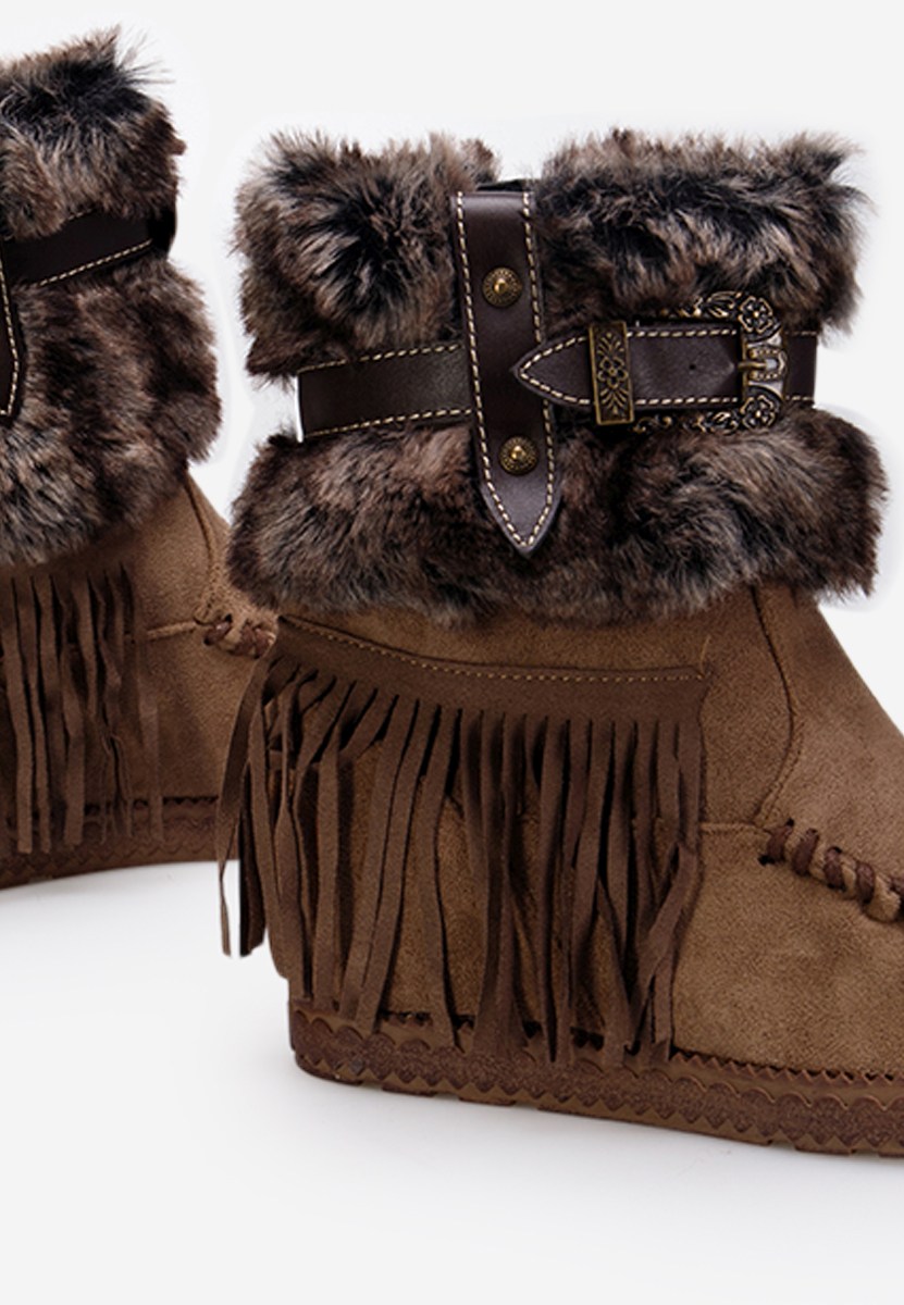 Pavia barna platform csizma