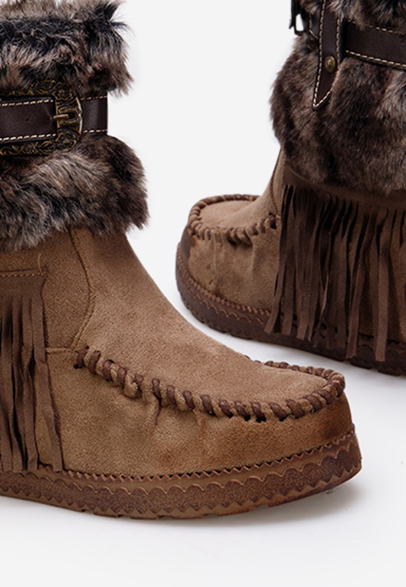 Pavia barna platform csizma