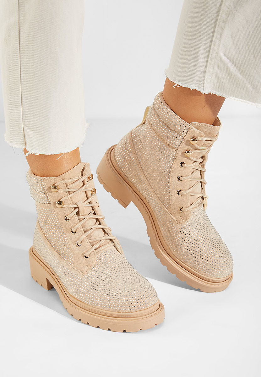 Preta bézs női bakancs