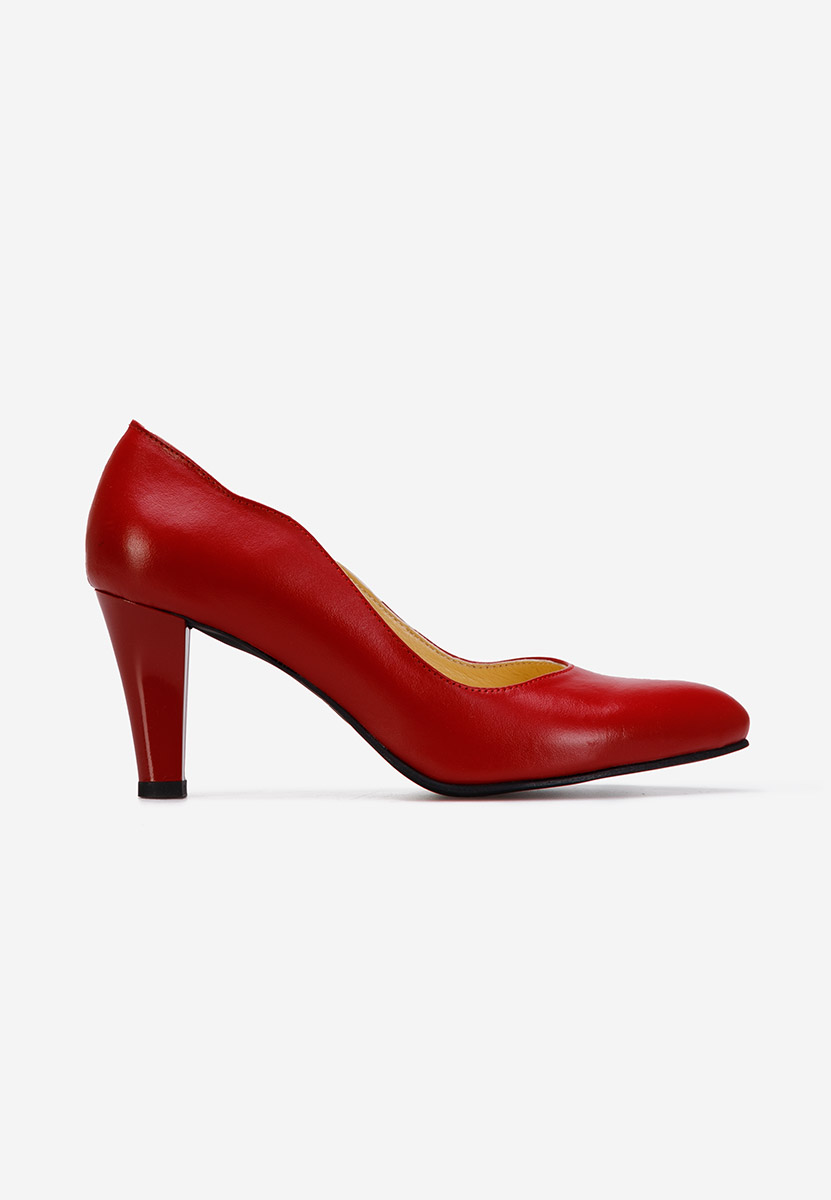 Escanuela piros bőr cipő