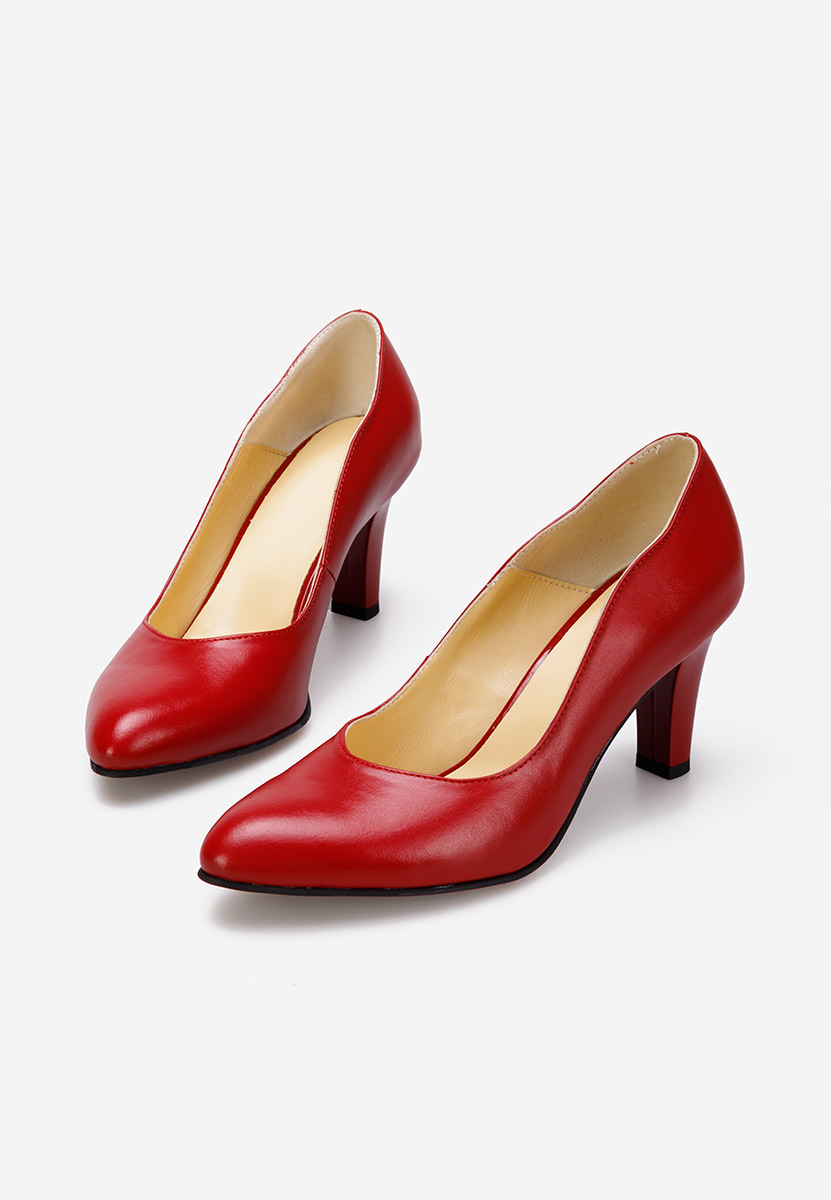Escanuela piros bőr cipő