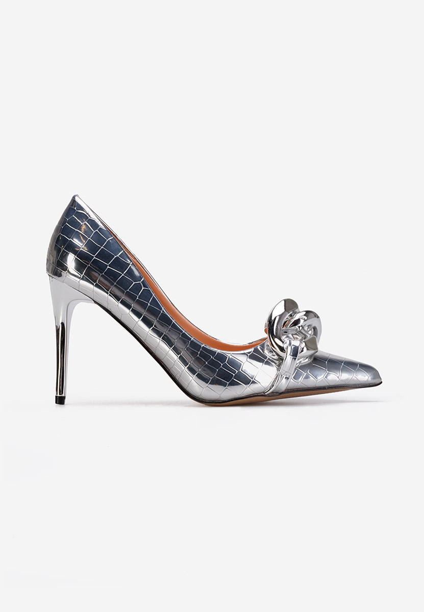 Corrientes ezüst tűsarkú cipő 