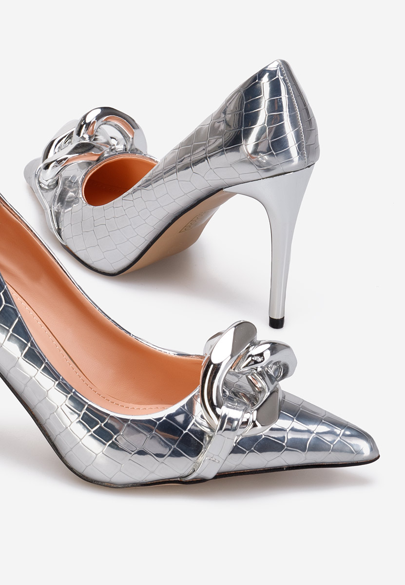 Corrientes ezüst tűsarkú cipő 