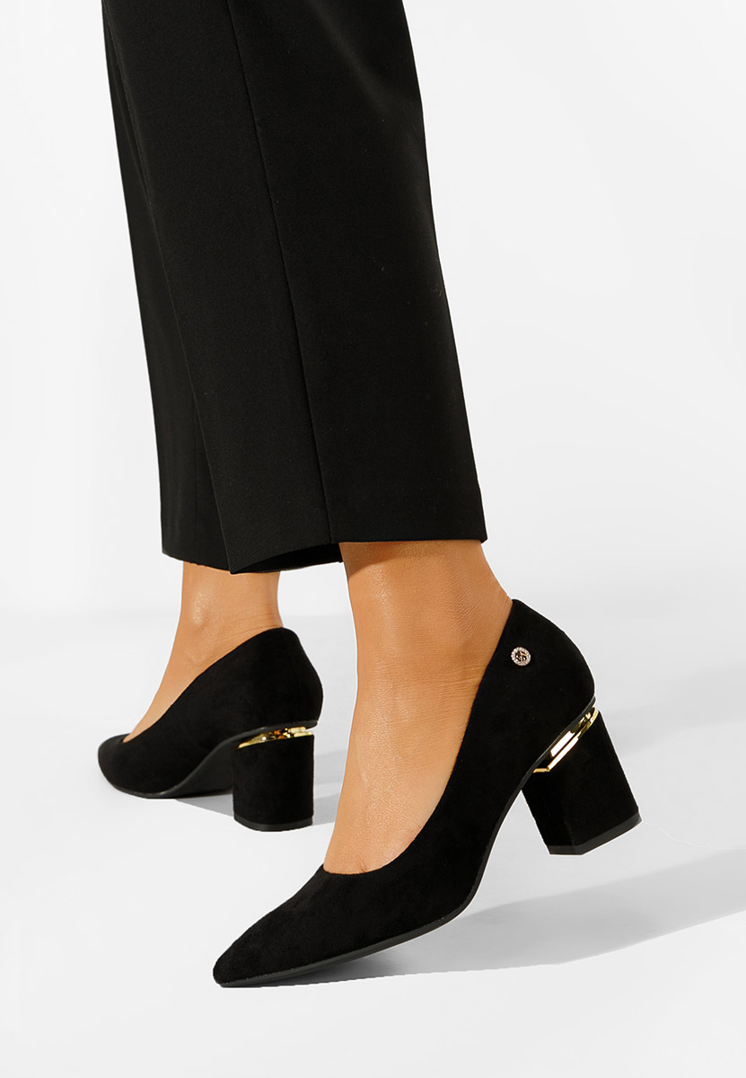 Nelia v2 fekete elegáns magassarkú cipő