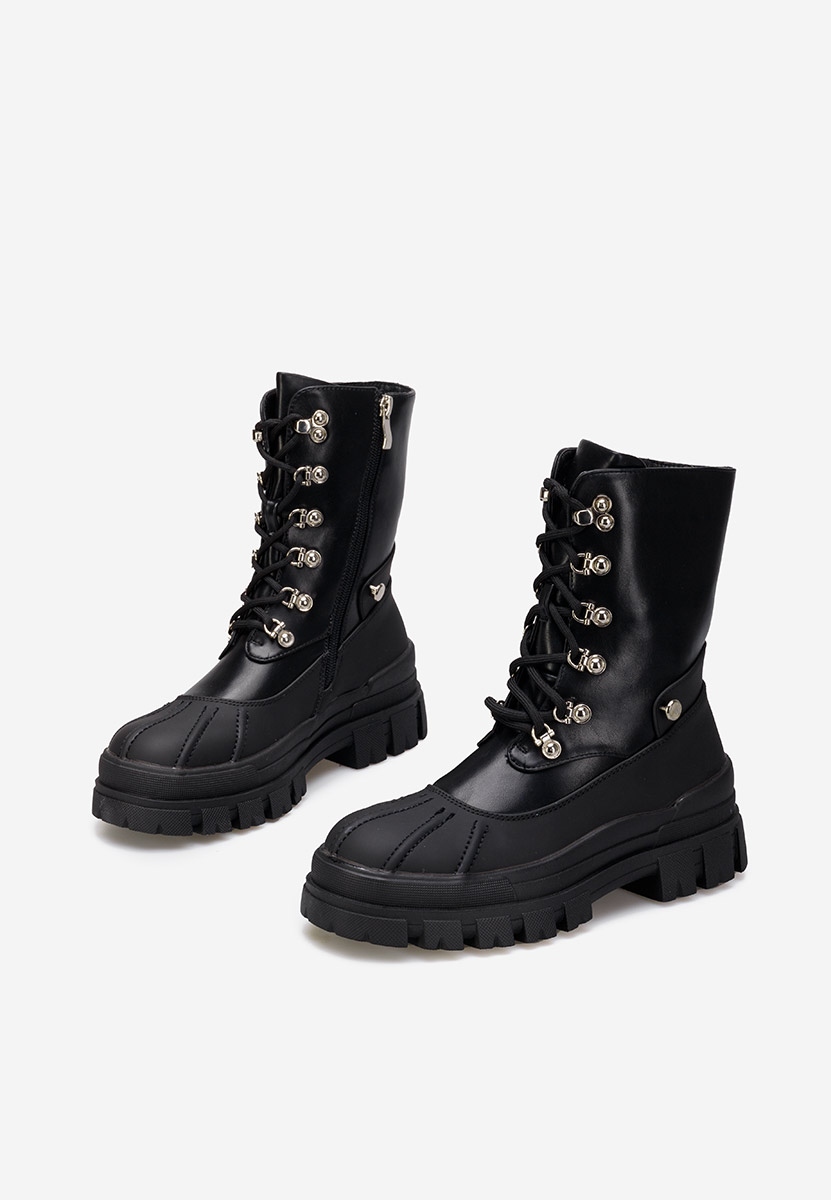 Herreros fekete női bakancsok