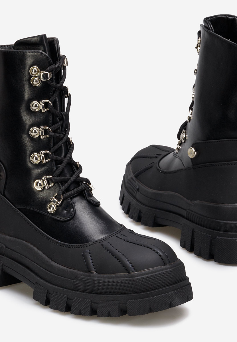 Herreros fekete női bakancsok