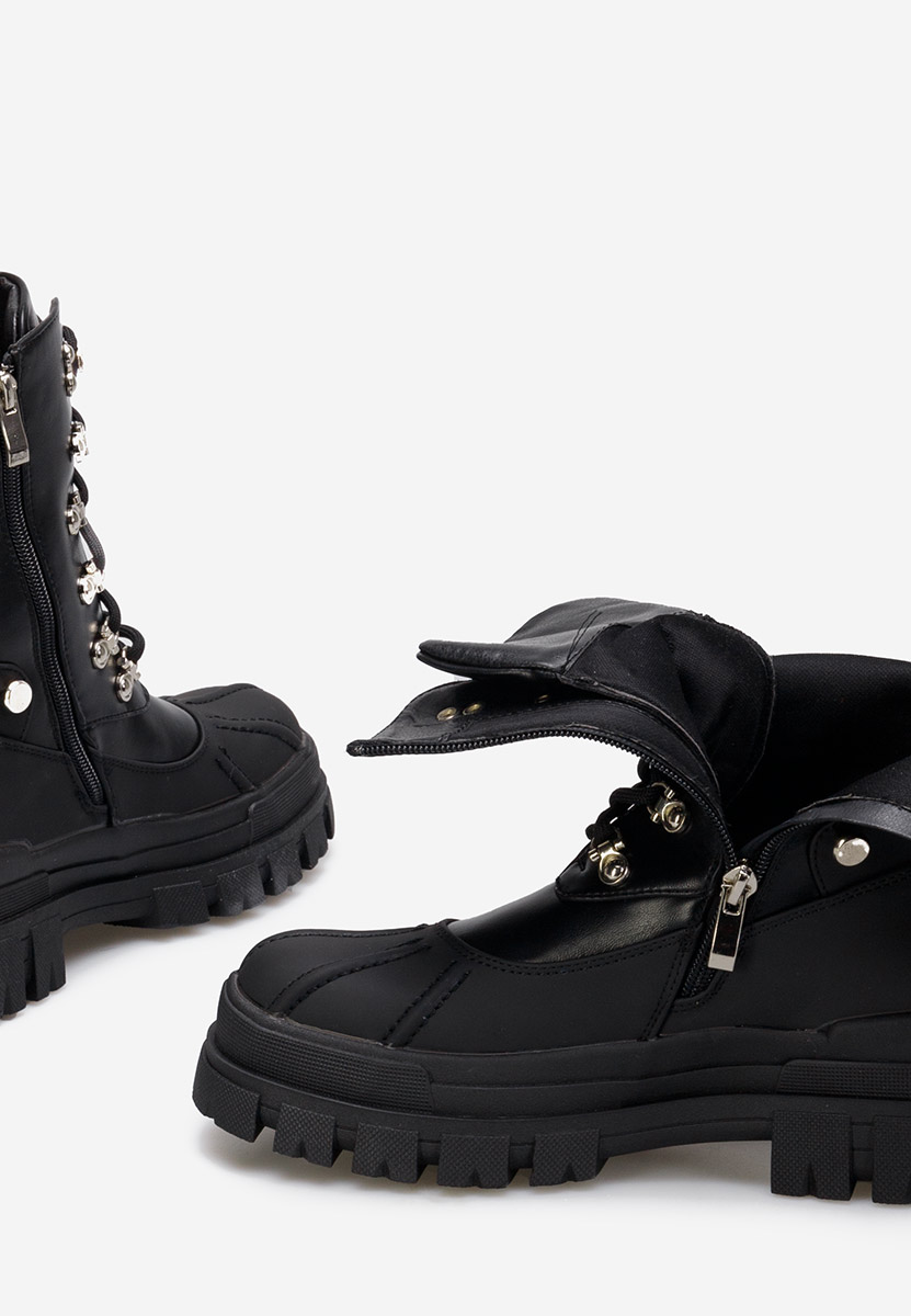 Herreros fekete női bakancsok