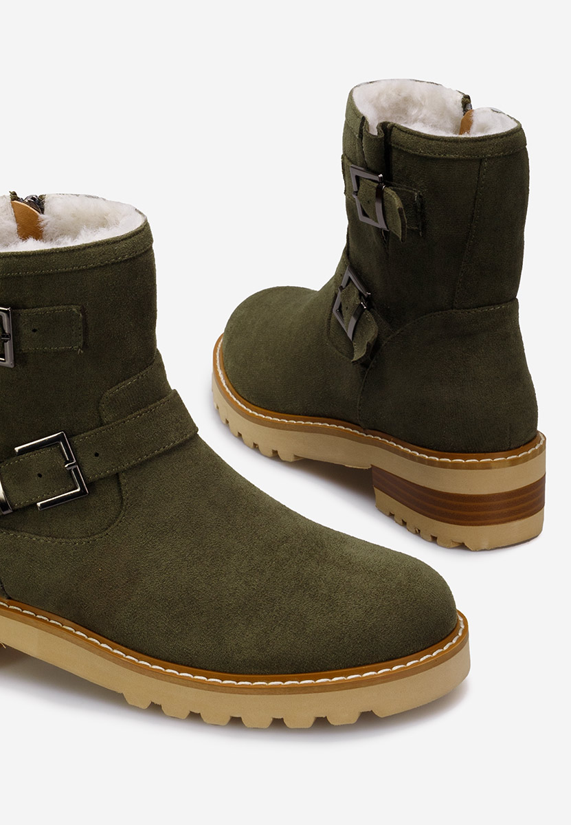 Campana zöld női bokacsizma