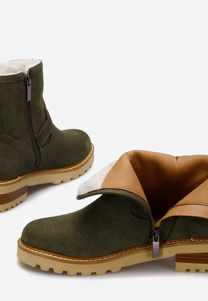 Campana zöld női bokacsizma