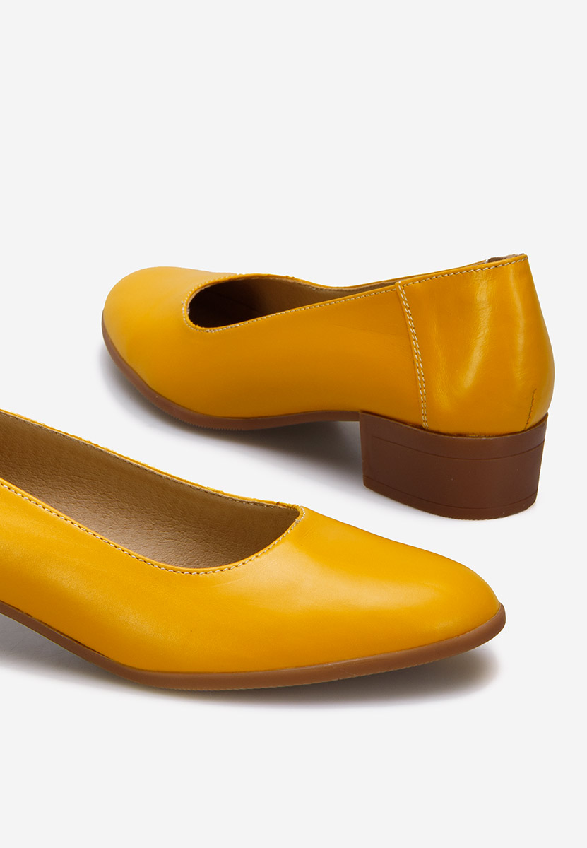 Montremy sárga bőr cipő