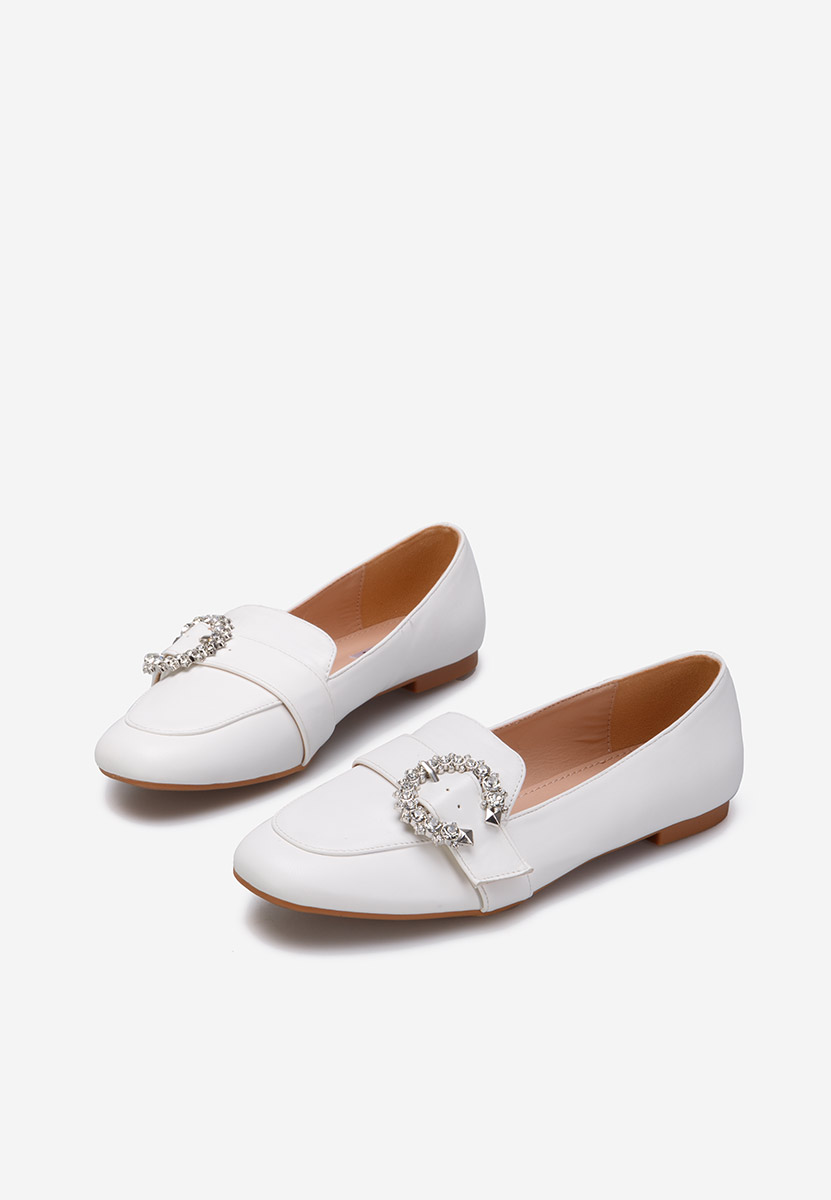 Madalena fehér női elegáns mokaszín