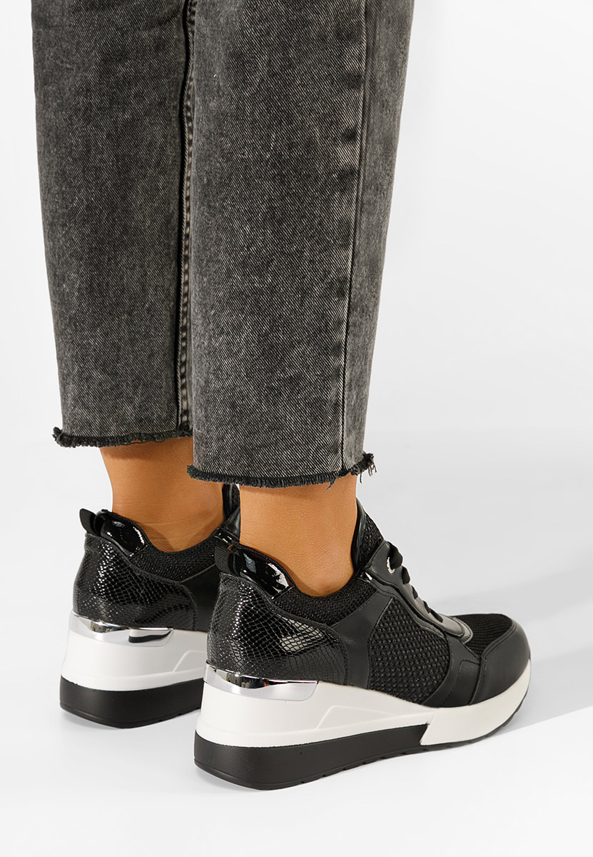 Arilova fekete platform sneaker cipő 