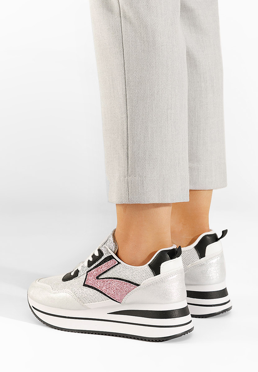 Tarika ezüst platform tornacipő 