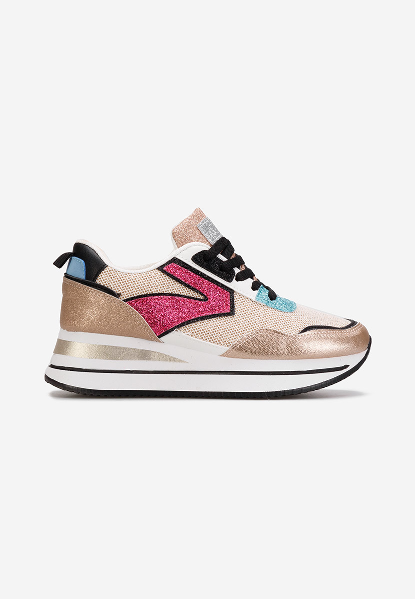 Tarika pezsgő színű telitalpú platform sneaker