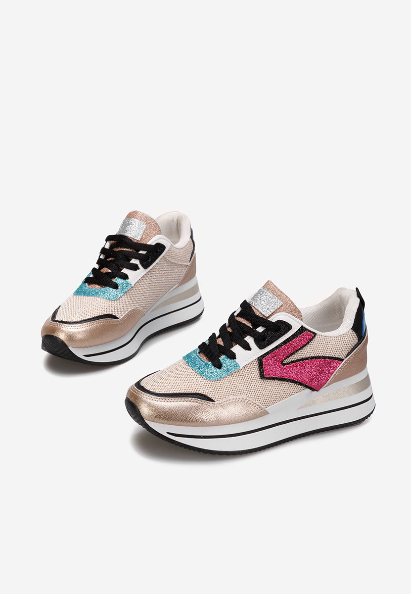 Tarika pezsgő színű telitalpú platform sneaker