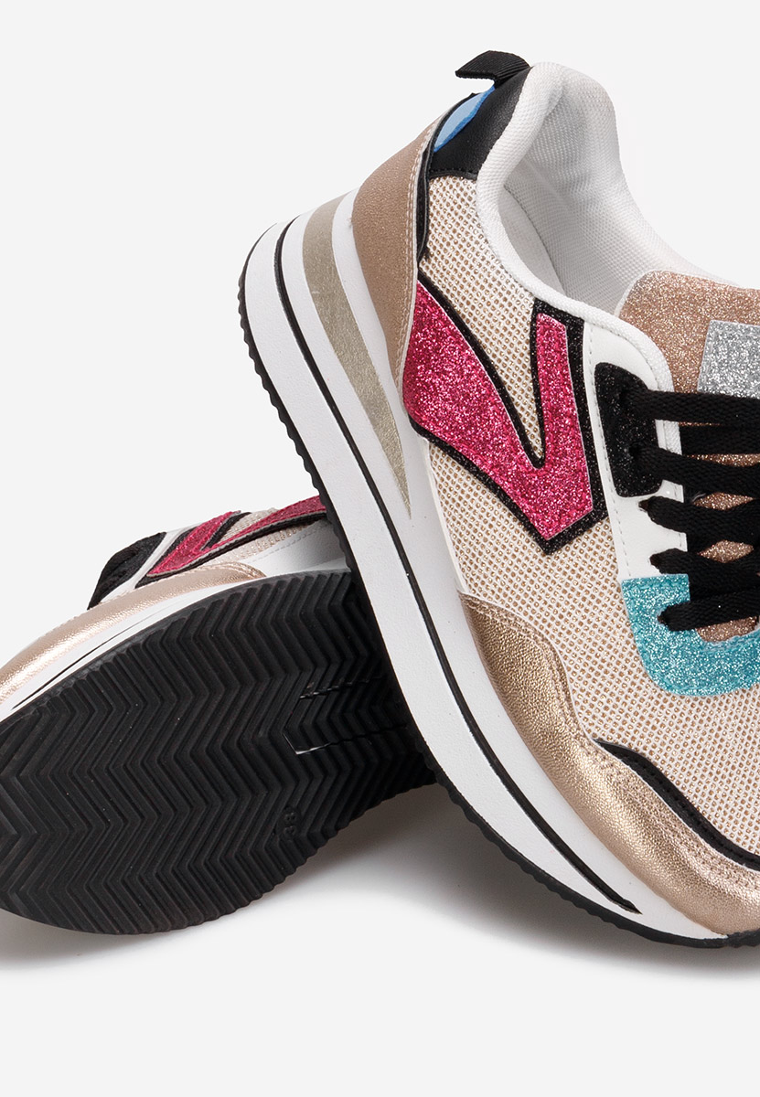 Tarika pezsgő színű telitalpú platform sneaker