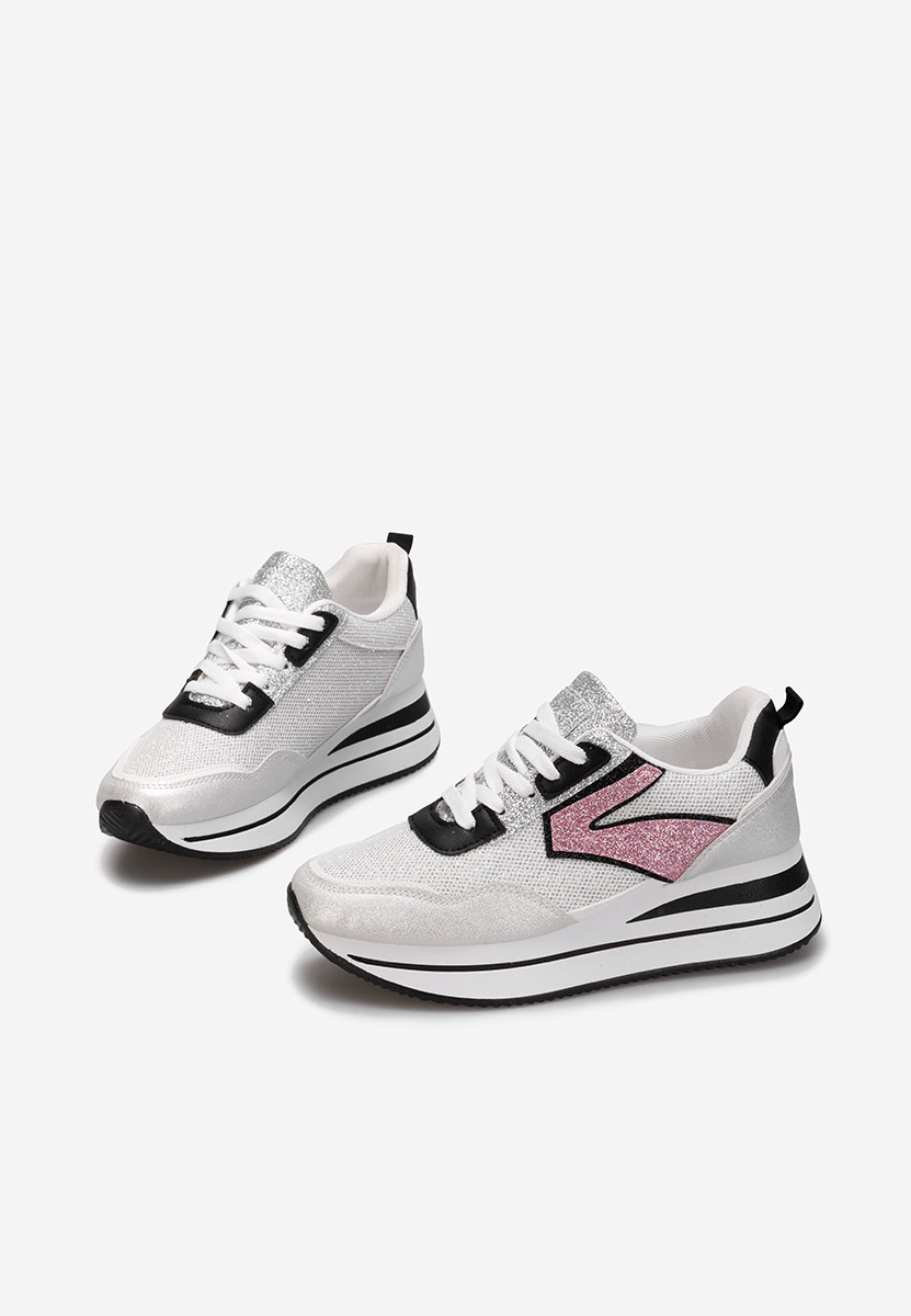 Tarika ezüst platform tornacipő 