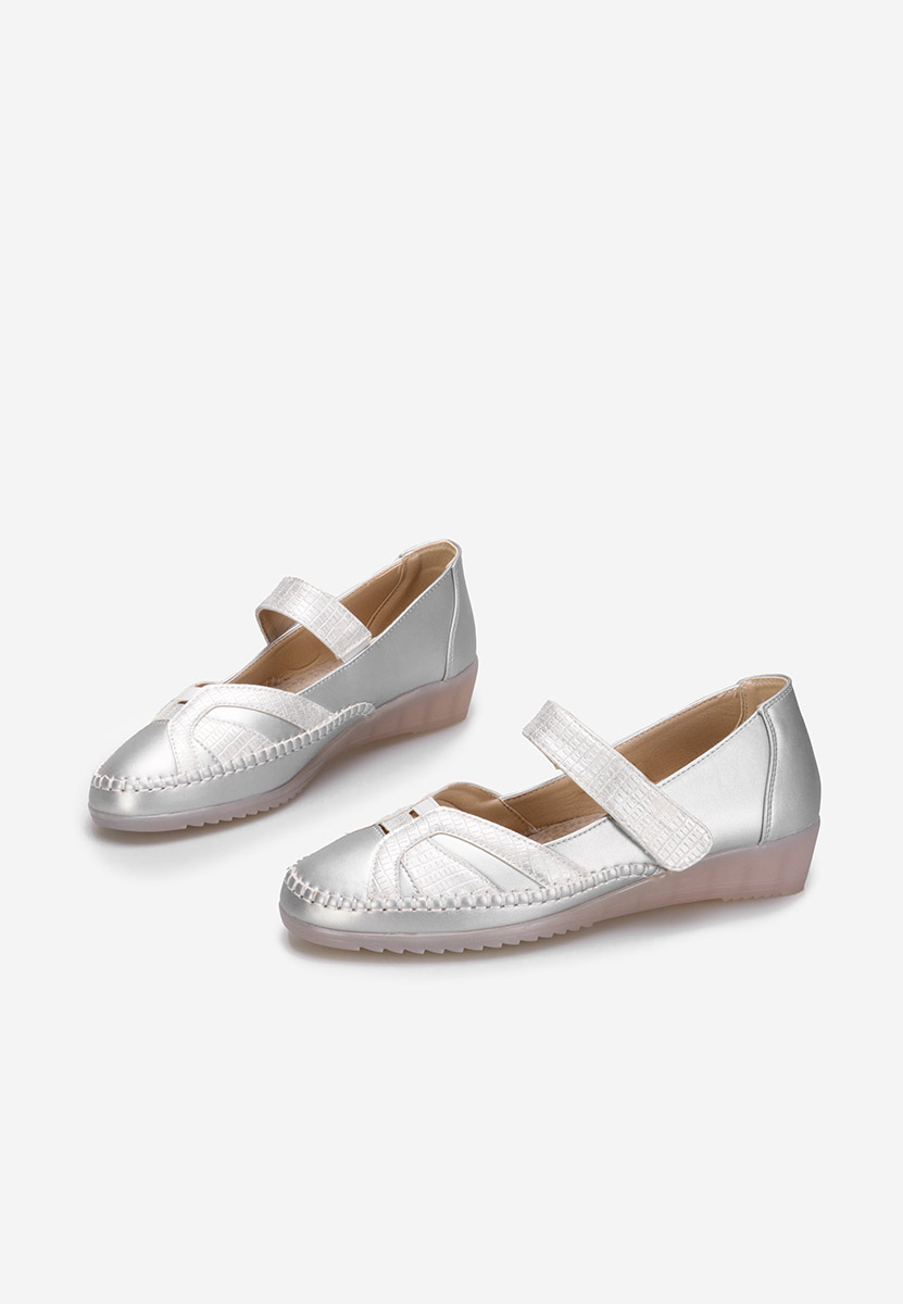Giorgina ezüst pántos balerina cipő