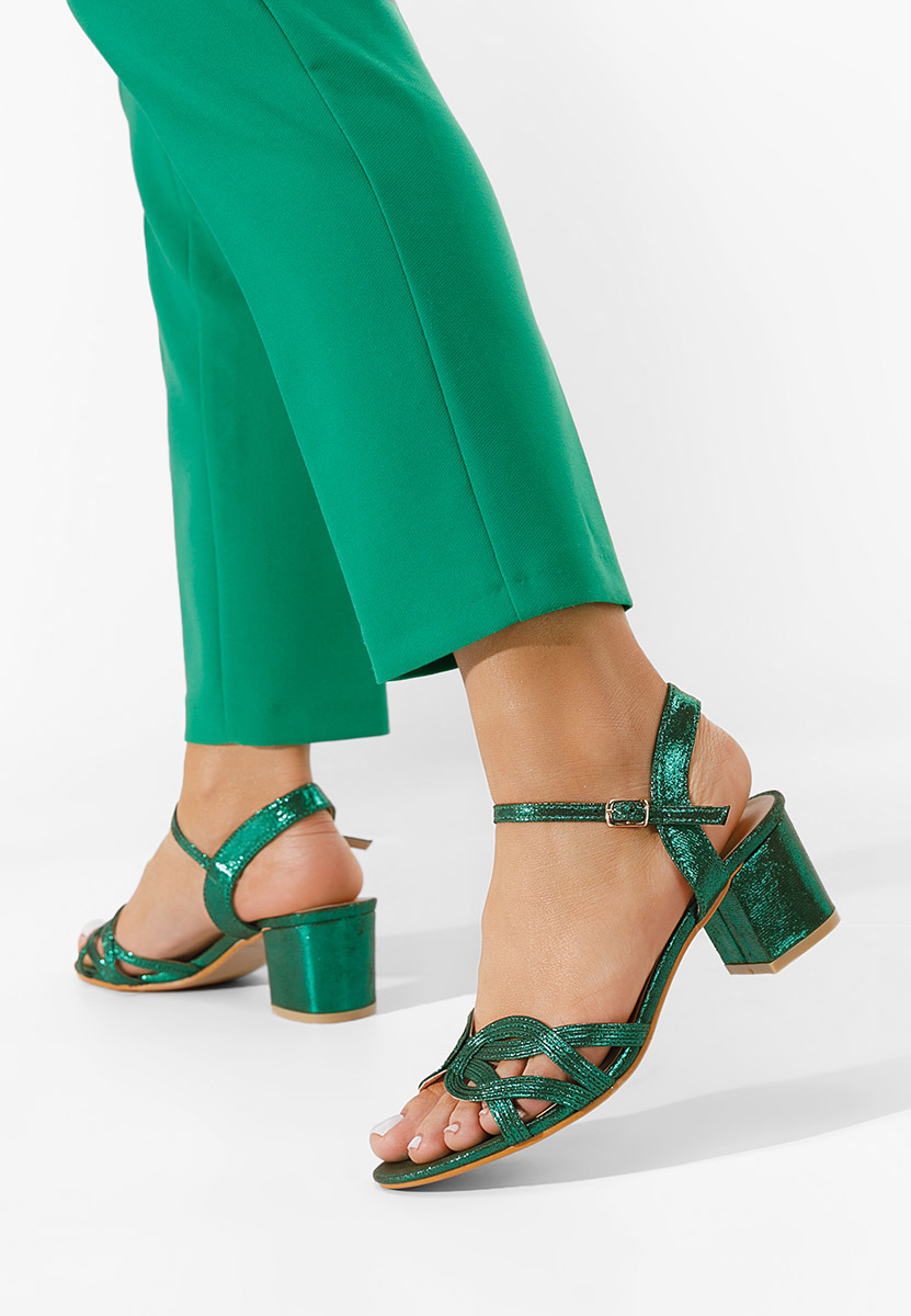 Myla zöld vastag sarkú szandál 