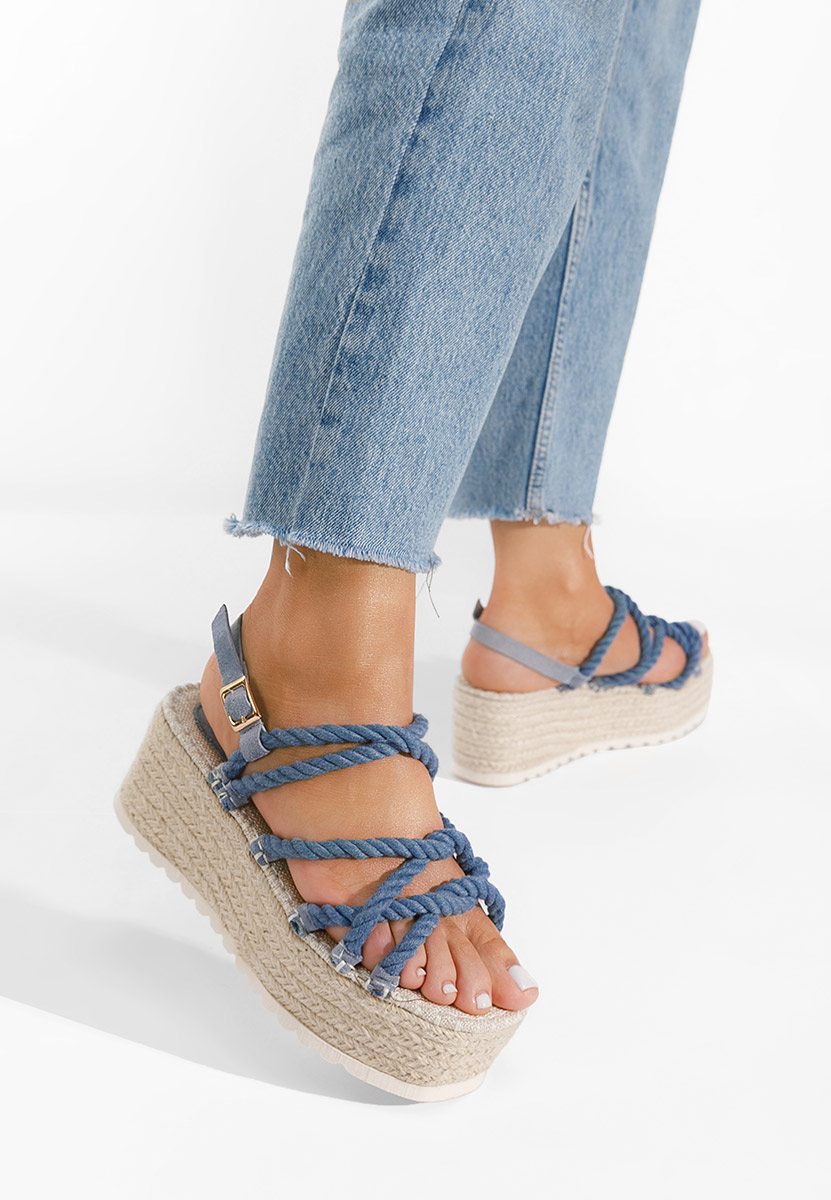 Apia kék platform espadrilles