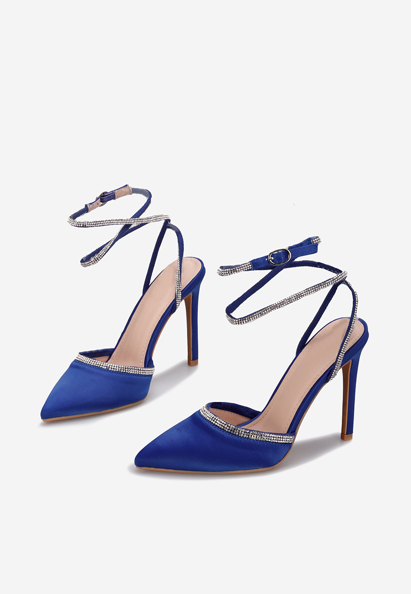Azaleea kék tűsarkú cipő 