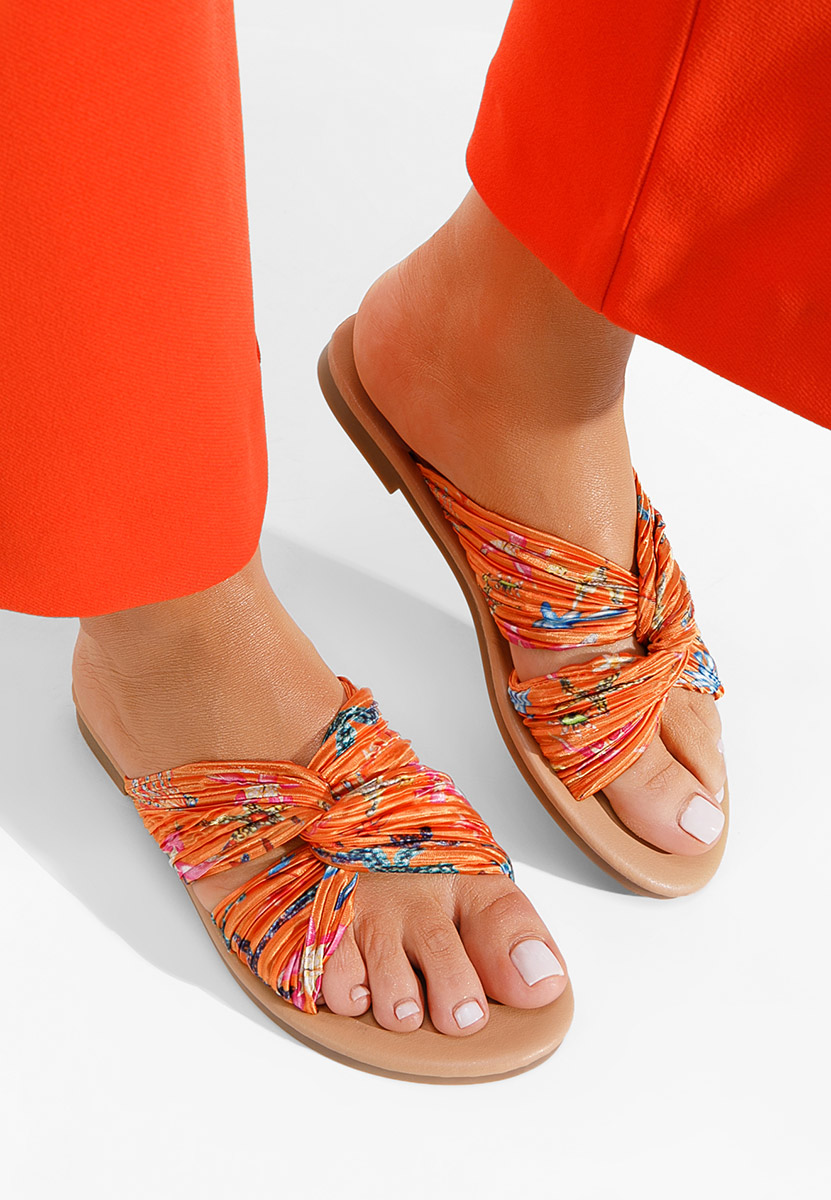 Moema narancssárga sarok nélküli papucs