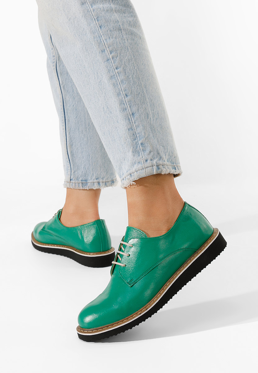 Casilas zöld női derby cipő