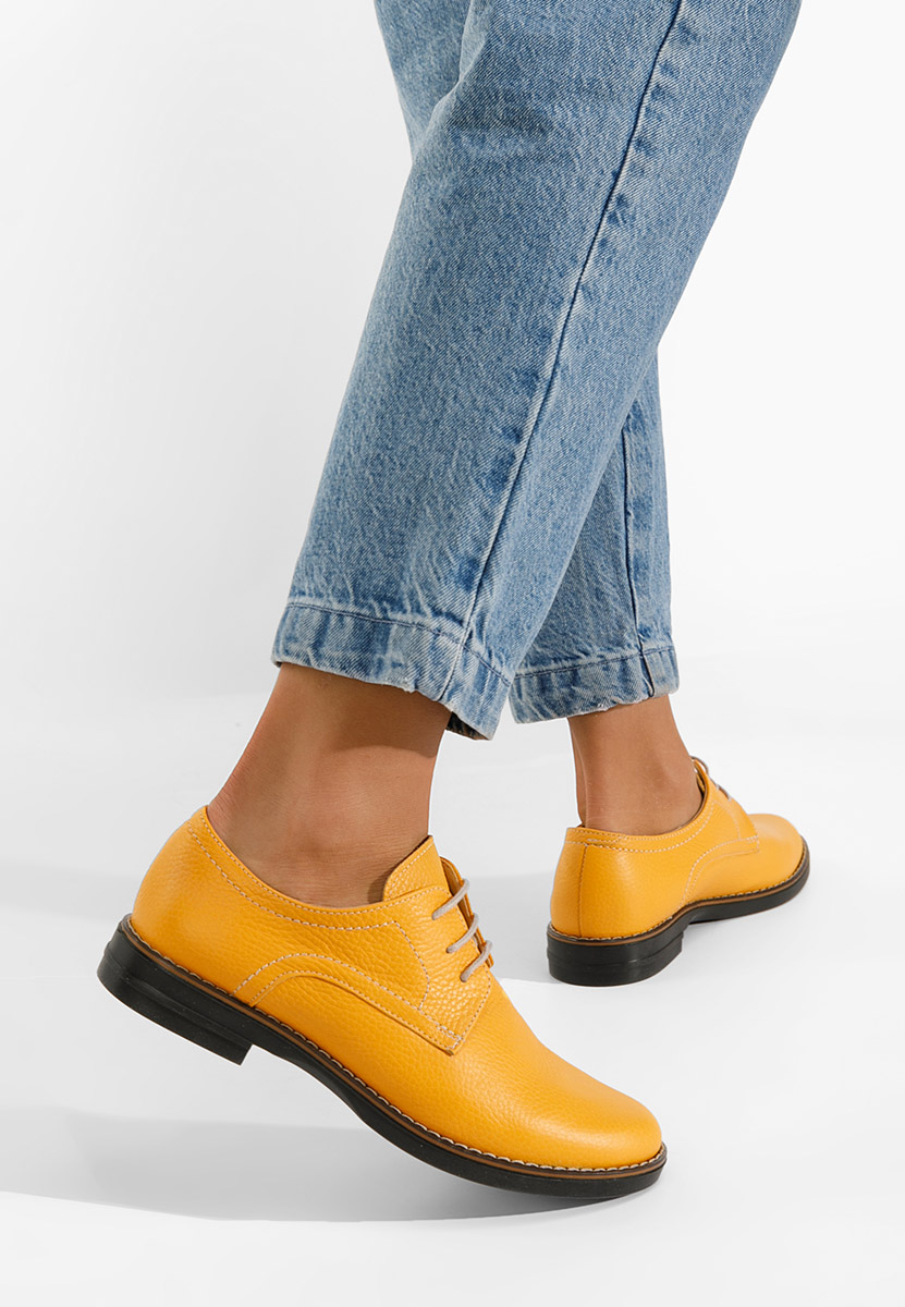 Otivera sárga női derby cipő