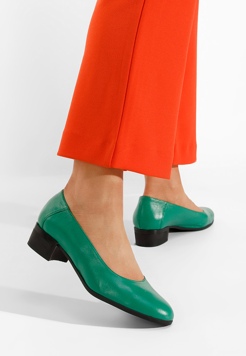 Montremy zöld bőr cipő