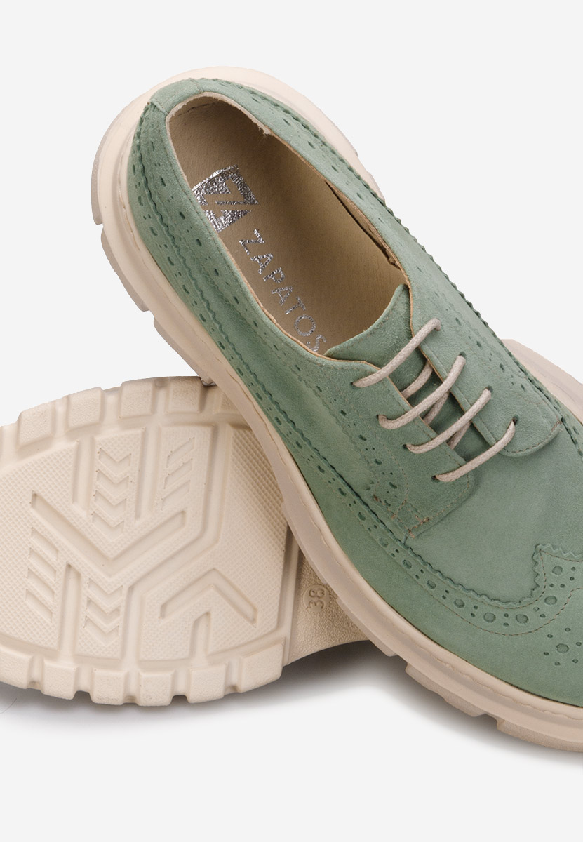 Henise zöld női brogue cipő