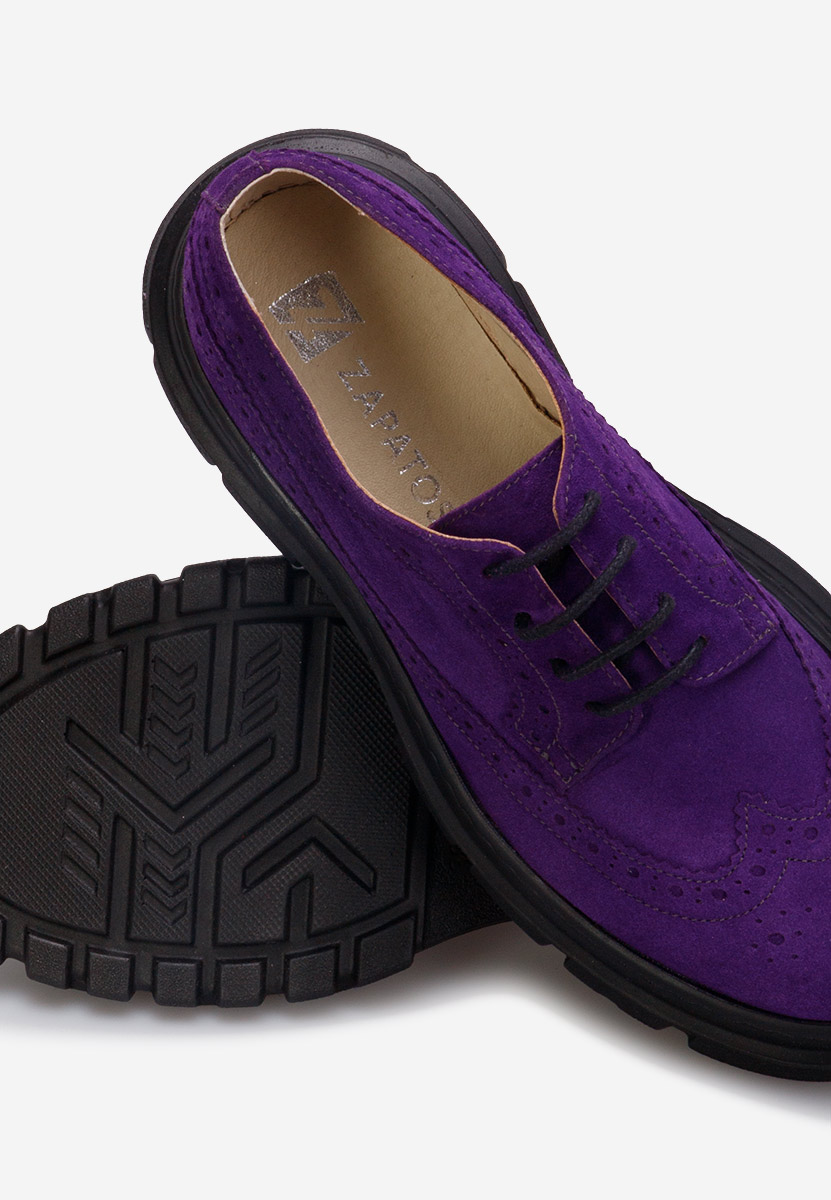 Henise lila bőr cipő