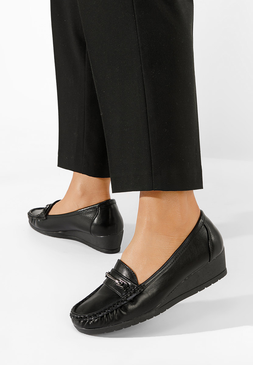 Norasea fekete platform mokaszin