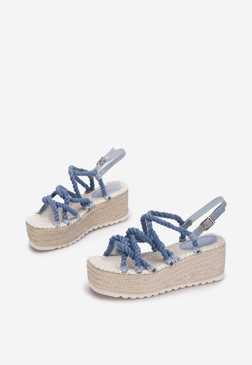 Apia kék platform espadrilles