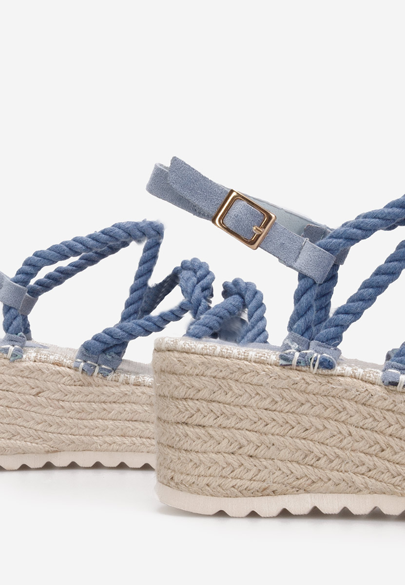 Apia kék platform espadrilles