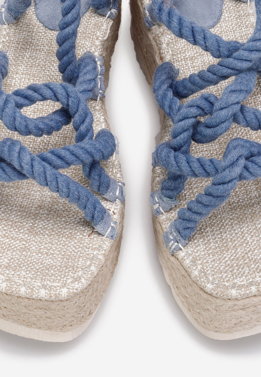 Apia kék platform espadrilles
