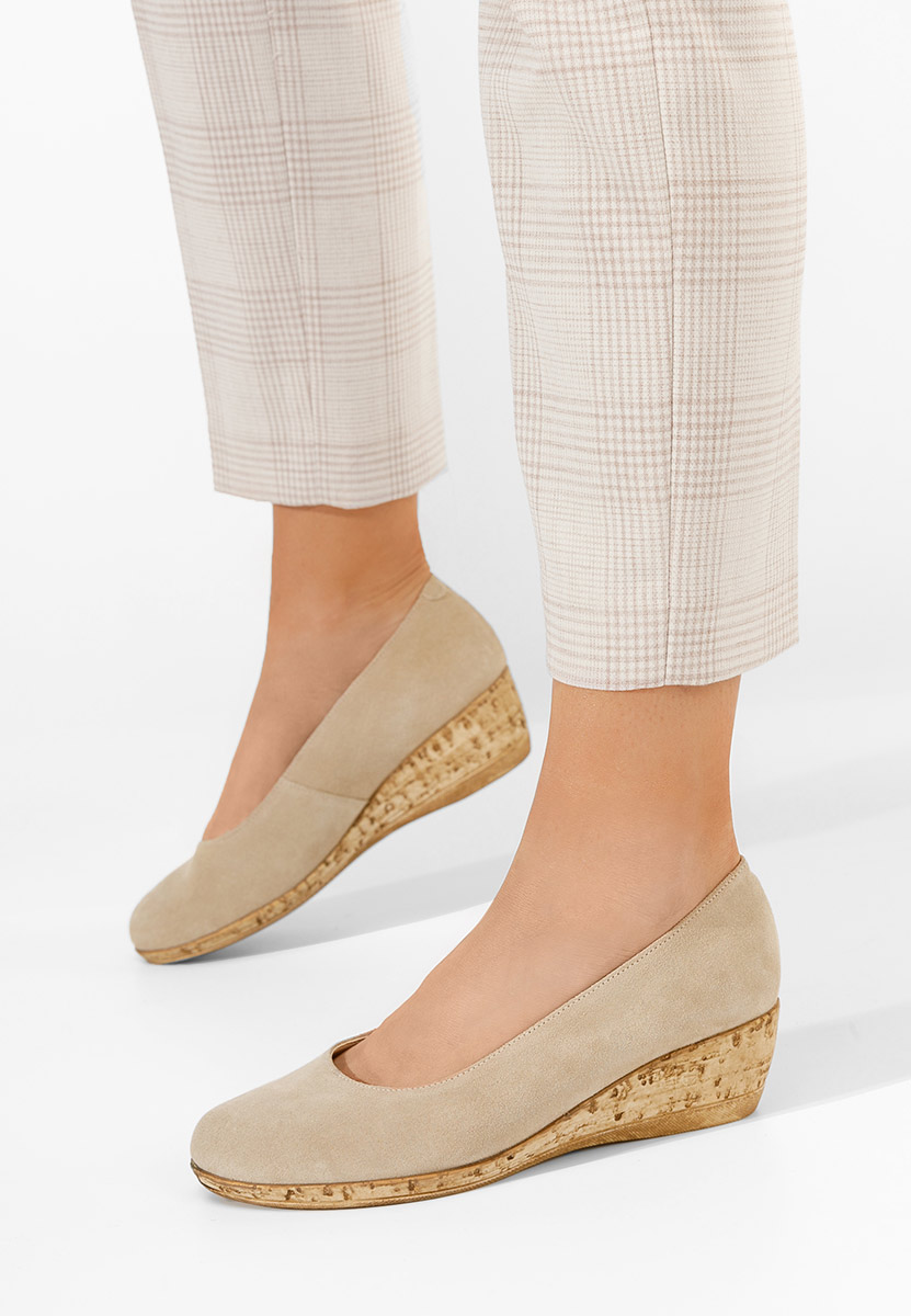 Sonia bézs platform cipők