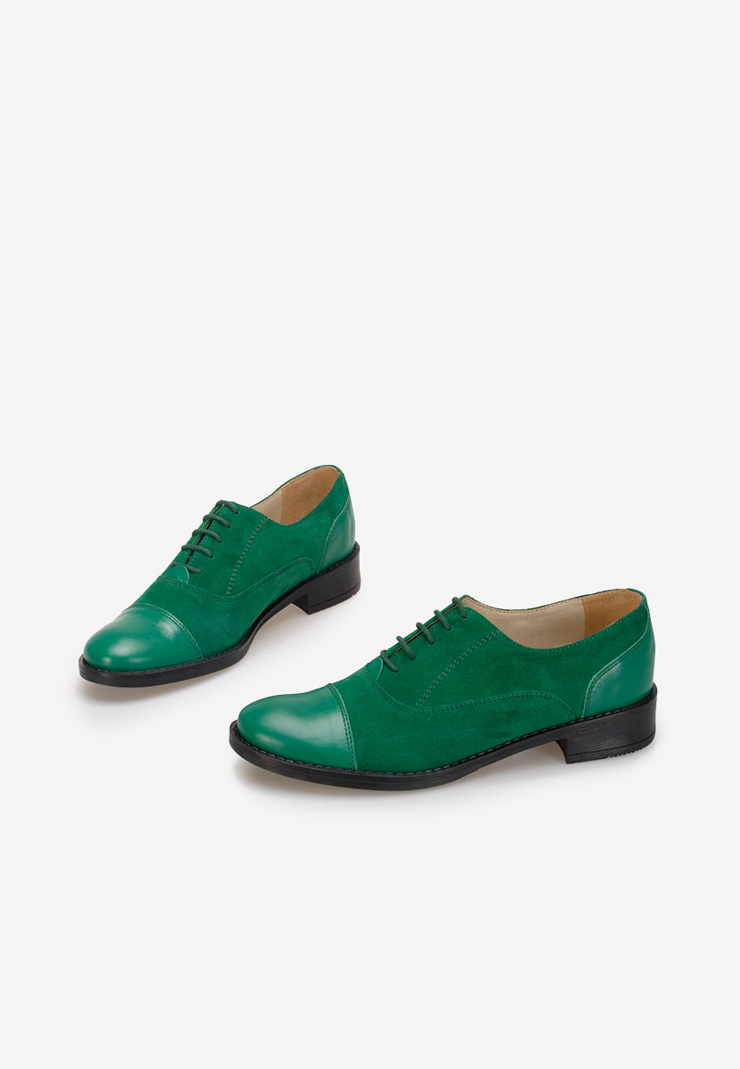 Genave zöld női oxford cipő 